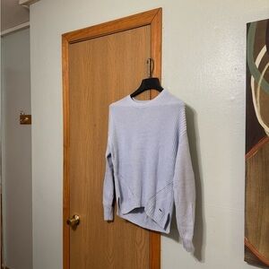 Hollister XS Solid Blue Long Sleeve Oversized Pullover Sweater - EUC